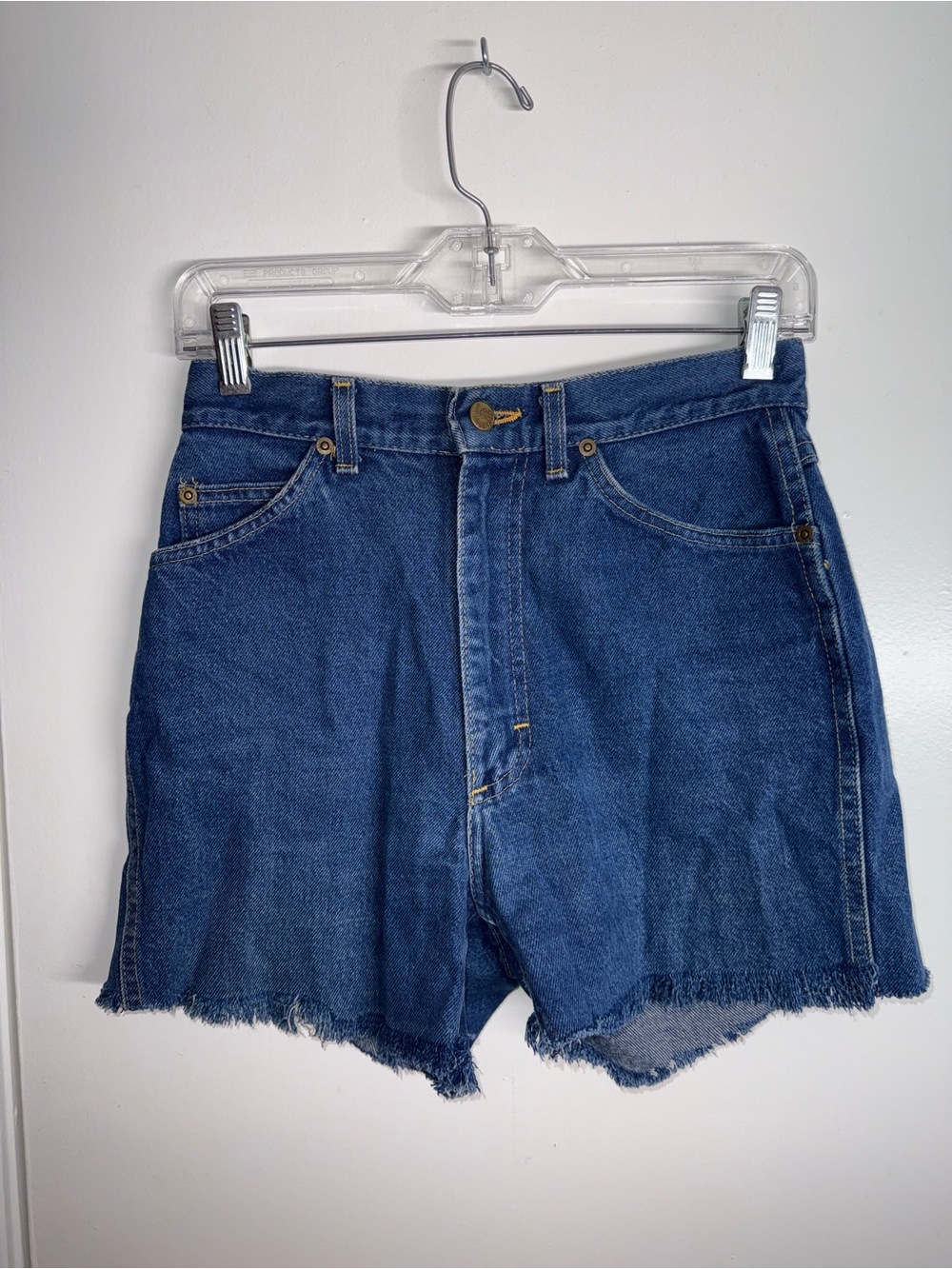 Washed Blue Denim High-Rise Women's Shorts